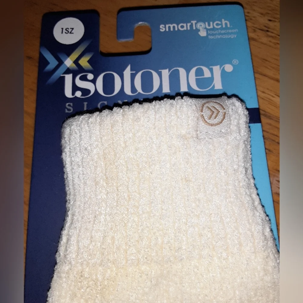 Isotoner Signature Smarttouch White Gloves  Size 1 SZ Born In France Flexible .. - Picture 3 of 4